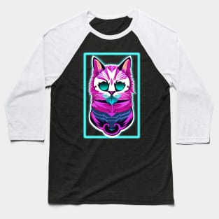 The neon of cat Baseball T-Shirt